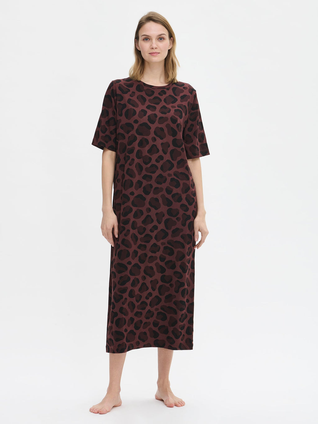 PANTTERI Long Nightgown - Brown