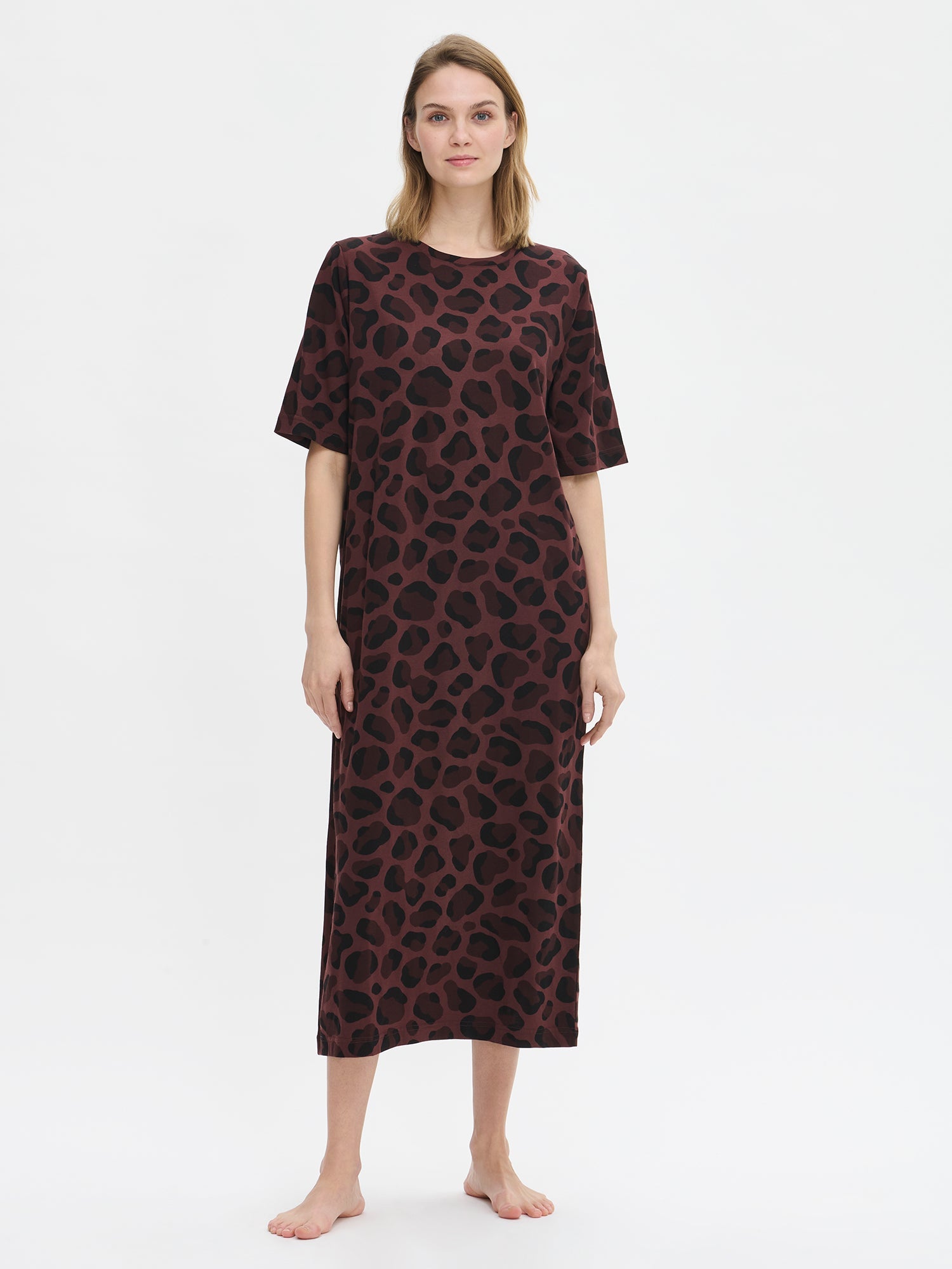 PANTTERI Long Nightgown - Brown